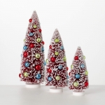 Bottlebrush Ornament Tree Trio, Set of Three